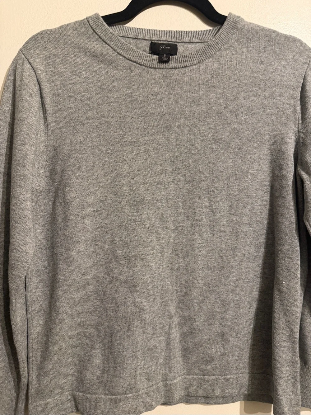 J. Crew Crewneck Sweater in Heather Gray